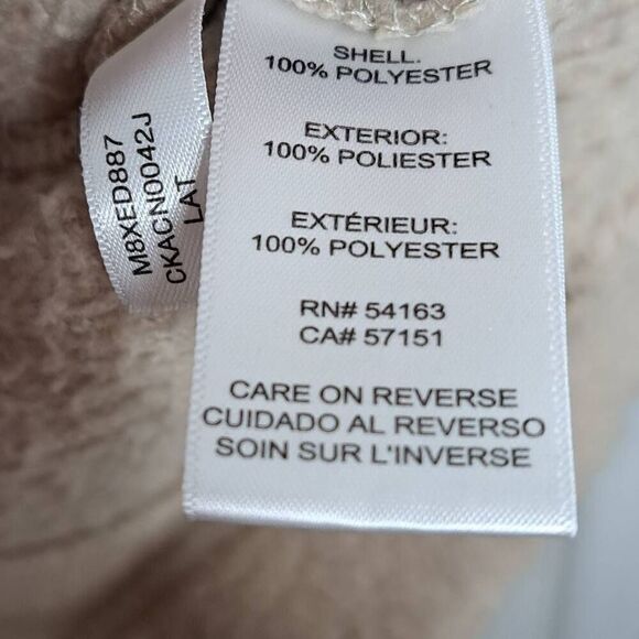 Calvin Klein Women's Teddy Bear Full Zip Sherpa Jacket size Medium - Picture 6 of 6